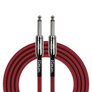 Kirlin IWCC201RD 10ft Red Entry Woven Instrument Cable with Chrome Ends