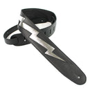 DSL Lightning Bolt strap Black/Silver Strap