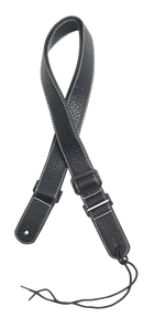 XTR LS301 1 1/2in Leather Ukulele Strap in Black