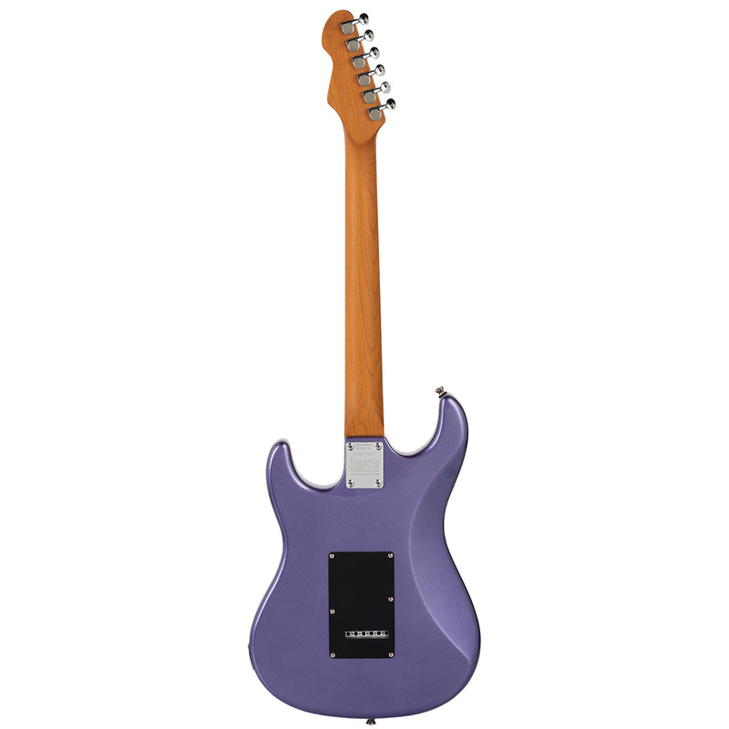 Levinson Sceptre Ventana Std - w/FREE DCM Case - Double Cutaway Metallic Purple SSS w Maple Board