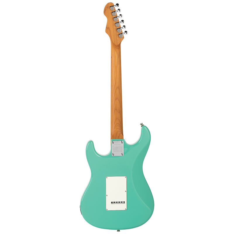 Levinson Sceptre Ventana Std - w/FREE DCM Case - Double Cutaway Sea Foam Green SSS w Maple Board