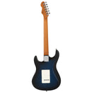 Levinson Sceptre Ventana Deluxe - Double Cutaway HSS See Thru Ocean Blue w Indian Laurel Board