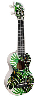 Mahalo Art Series Soprano Ukulele - Monstera with matching Wall Hanger