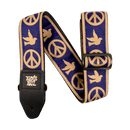 Ernie Ball Classic Jacquard Strap - Navy Blue and Beige Peace Love Dove