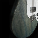 Pratley DVR Single Cutaway Solid Qld Blue Fig Body Electric Humbucker Guitar in Denim Blue