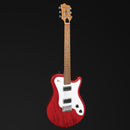 Pratley DVR Single Cutaway Solid Qld Blue Fig Body Electric Humbucker Guitar in Natural Red
