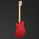 Pratley DVR Single Cutaway Solid Qld Blue Fig Body Electric Humbucker Guitar in Natural Red