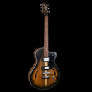 Pratley Electric Semi-Hollow Blackwood Vintage Burst Single Cut SD Phat Cat P90 Set