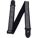 2.5" Jacquard Ribbon Sewn Guitar Strap with Mini Rhinestones on Black Design