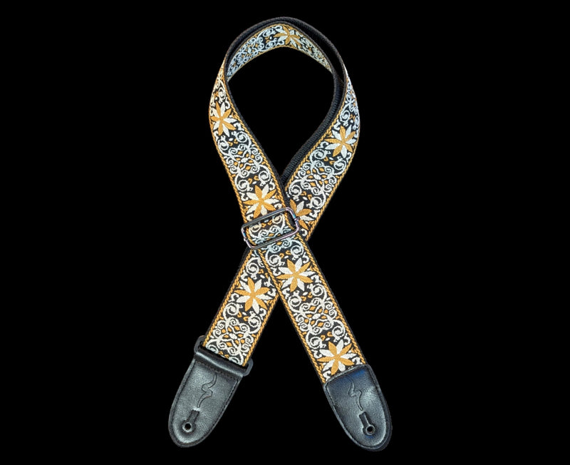 Sabre Premium Jacquard Strap - Gold/White