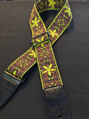 Sabre Premium Jacquard Strap - Brown/Yellow
