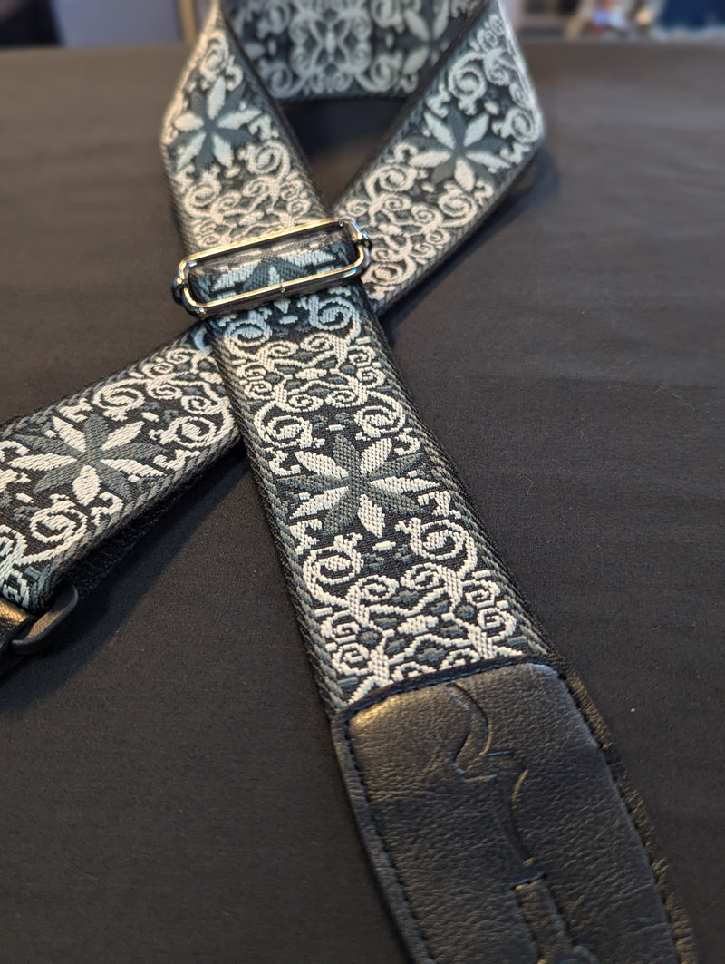 Sabre Premium Jacquard Strap - White/Grey