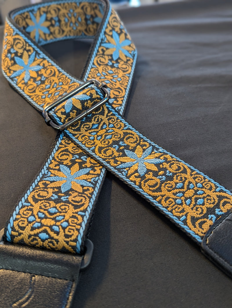 Sabre Premium Jacquard Strap - Blue/Gold