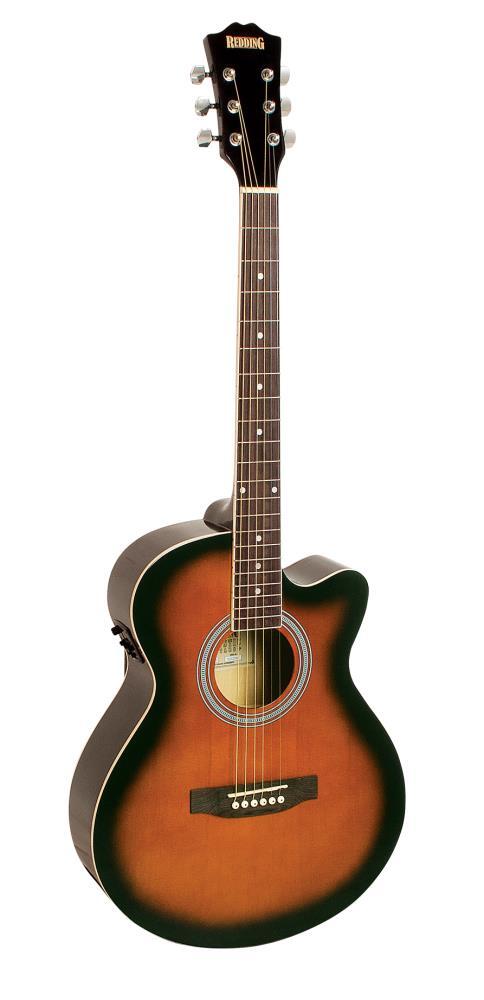 Redding RGC51CETS Grand Concert Size Acoustic Guitar Pack In Tobacco Sunburst