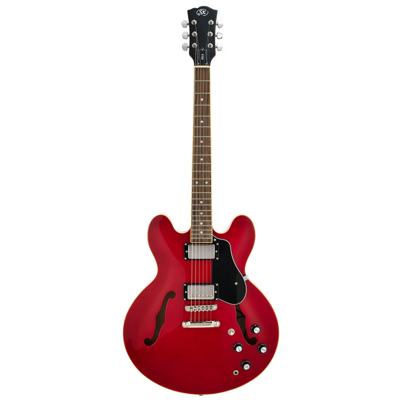 SX SEL6TRD Semi-Hollow 335-Style Electric Guitar - Red
