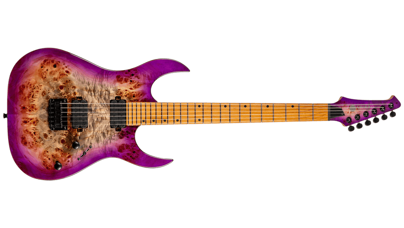 Spira S-450 TPP HH Electric Guitar with Roasted Maple Neck in Transparent Purple