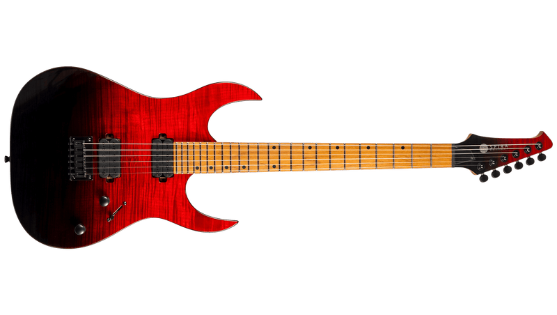 Spira S-450 TRDHH Electric Guitar with Roasted Maple Neck in Transparent Red