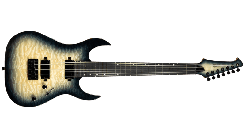 Spira S-507 QGY E HH 7-string Electric Guitar with Roasted Maple Neck in Trans Grey