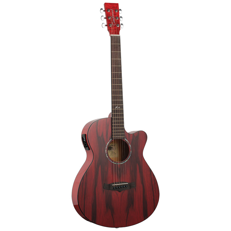 Tanglewood TA4-CERD Azure SuperFolk C/E Pacific Walnut Shimmer Red Gloss