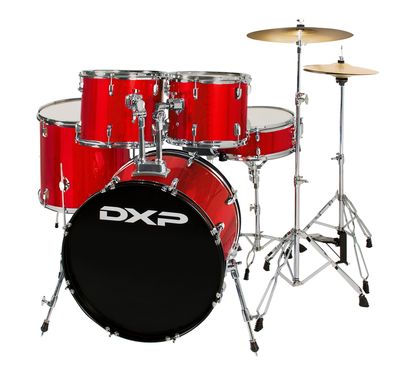 DXP Pioneer Series 5 Piece Drum Kit Package - Candy Apple Sparkle