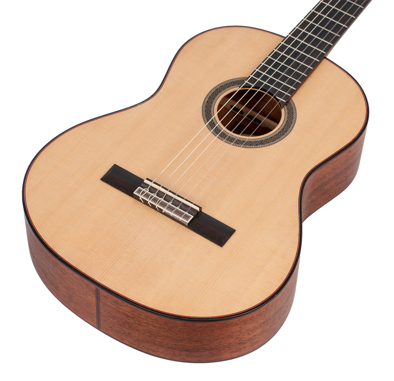 Valencia VC704H Solid Top Classical Guitar Hybrid Neck in Natural Satin