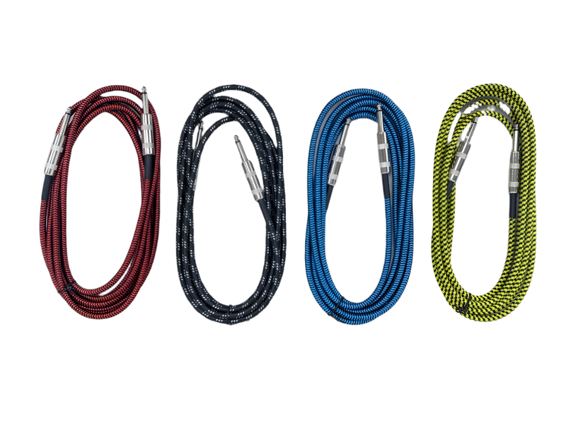 Hebikuo Braided Instrument Cable - 6m - Assorted Colours