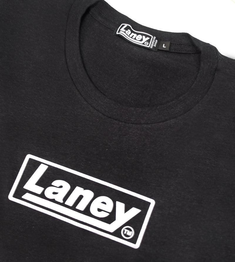 LANEY Vintage Logo T-Shirt - Black Marl - XL