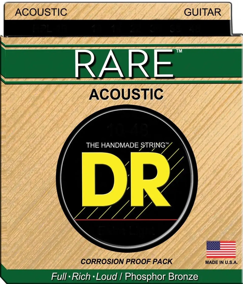 DR RPM-12 RARE - Phosphor Bronze Acoustic Guitar Strings: Light 12-54