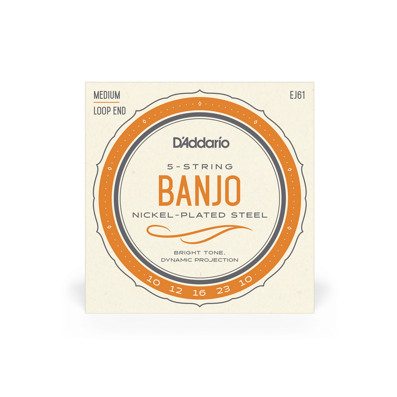 D'Addario 5-String Banjo Set 10/23 Nickel-Plated Steel