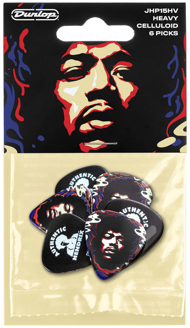 Dunlop JHP15HV Jimi Hendrix '69 Psych Series Guitar Picks Star Haze 6 Pack