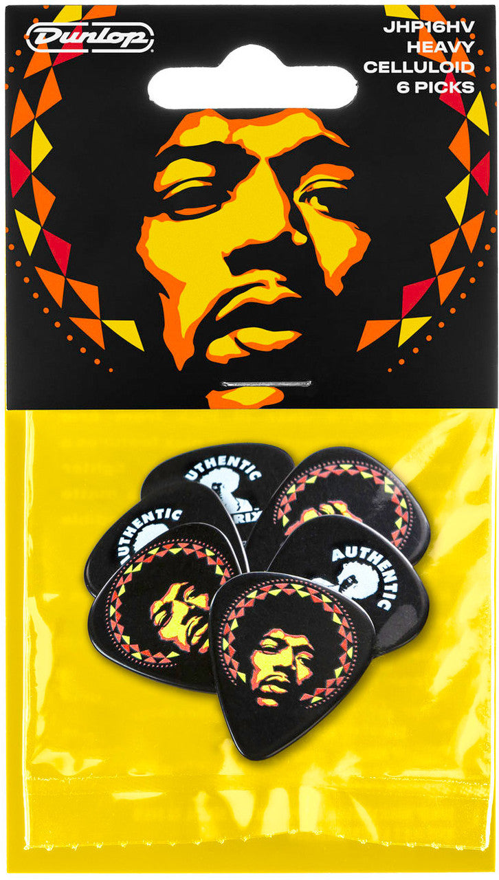Dunlop JHP16HV Jimi Hendrix '69 Psych Series Guitar Picks Aura Mandala 6 Pack