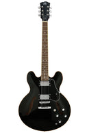 SX SEL6BK Semi-Hollow 335-Style Electric Guitar - Black