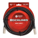 Carson RMD10 Rocklines Midi Cable in Black (10ft)