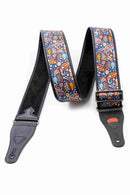 Right On Straps TALISMAN KASHMIR Blue Guitar Strap