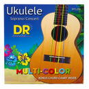 DR MULTI-COLOR Colored Soprano/Concert Ukulele Strings