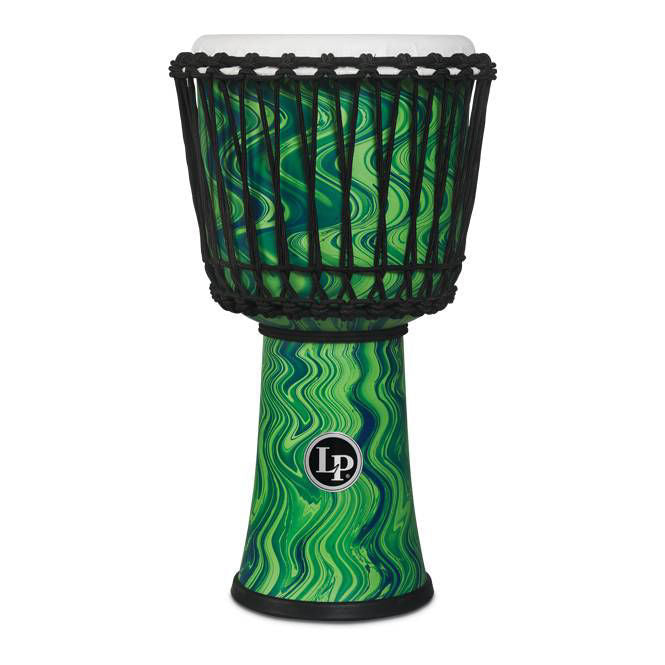LP LP2010 10 INCH ROPE TUNED CIRCLE DJEMBE - GREEN MARBLE