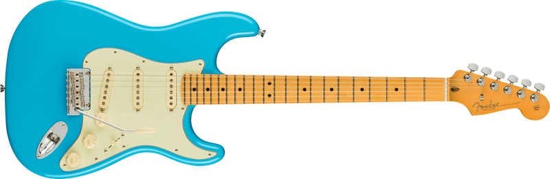 Fender American Professional II Stratocaster, Maple Fingerboard, Miami Blue at Five Star Music 102 Maroondah Highway Ringwood Melbourne Music Guitar Store.