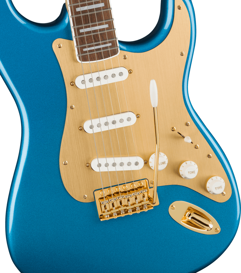40th Anniversary Stratocaster, Gold Edition, Laurel Fingerboard, Gold Anodized Pickguard, Lake Placid Blue
