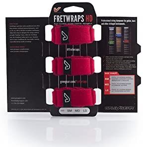 Gruv Gear FretWraps HD 3-Pack Red, Medium - FW-3PK-RED-MED