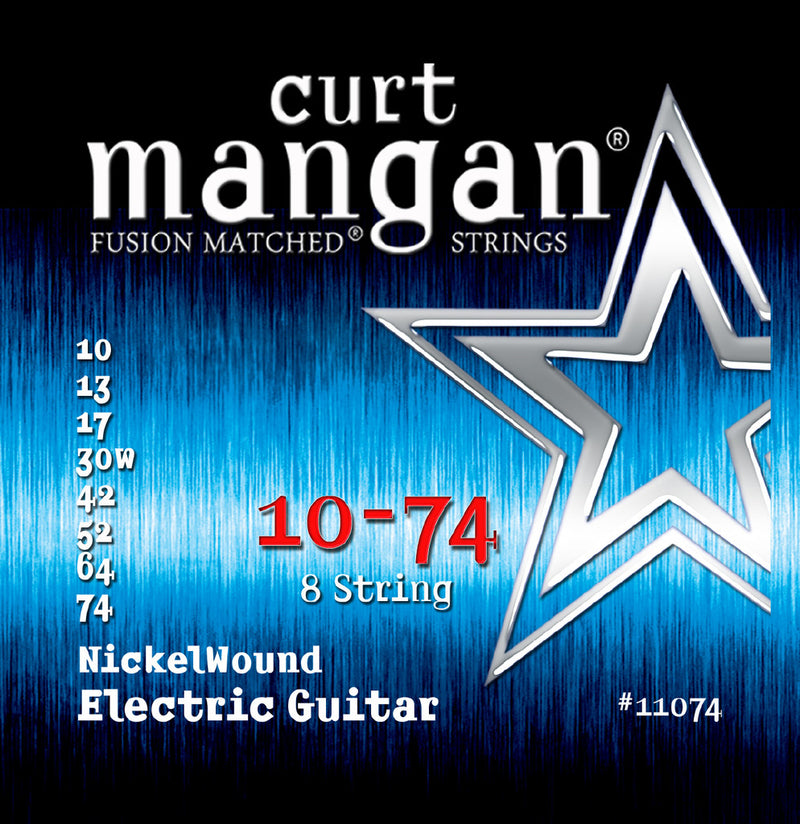 Curt Mangan 10-74 8 String Electric Guitar Nickel Wound Set