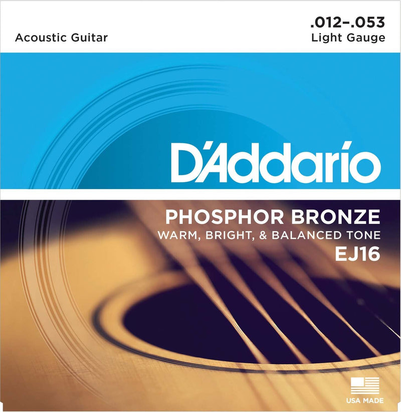 Daddario Acoustic Guitar String Set 12/53 Phosphor Bronze.