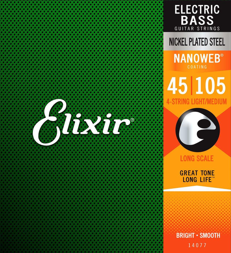 Elixir 14077 Nanoweb Bass  Medium 45-105.