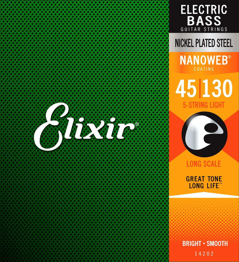 Elixir 14202 Nanoweb Bass  Light 45-130 5 String.