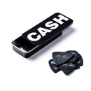 Jim Dunlop Johnny Cash Signature Pick Tin - 6 Picks Included at Five Star Music 102 Maroondah Highway Ringwood Melbourne Music Guitar Store.