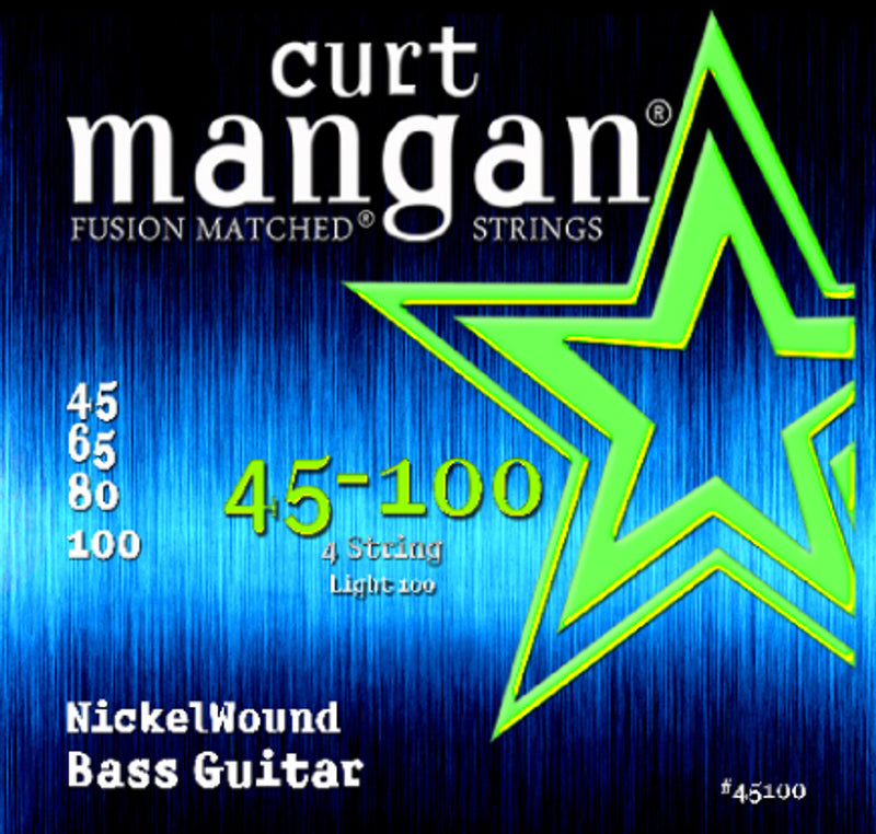 Curt Mangan 45-100 Nickel Wound 4 String Bass Set Light 100