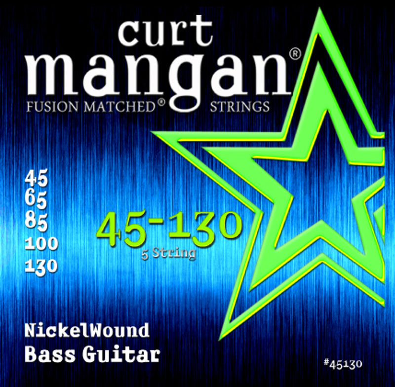 Curt Mangan 45-130 Nickel Wound 5-String Bass Set