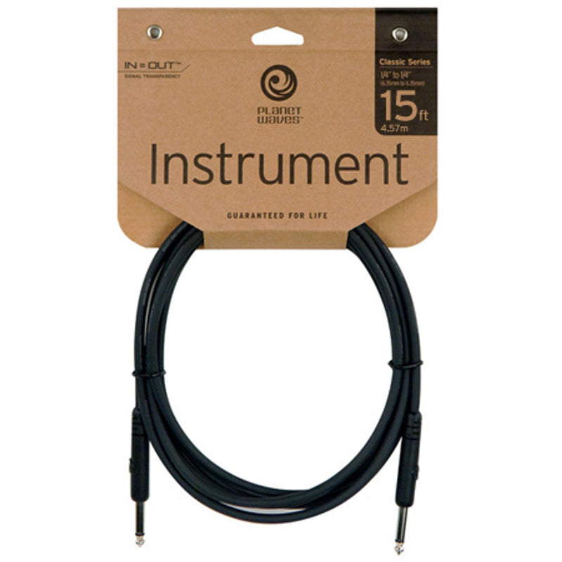 D'Addario Planet Waves Classic Series Instrument Cable, Straight to Straight, 15ft