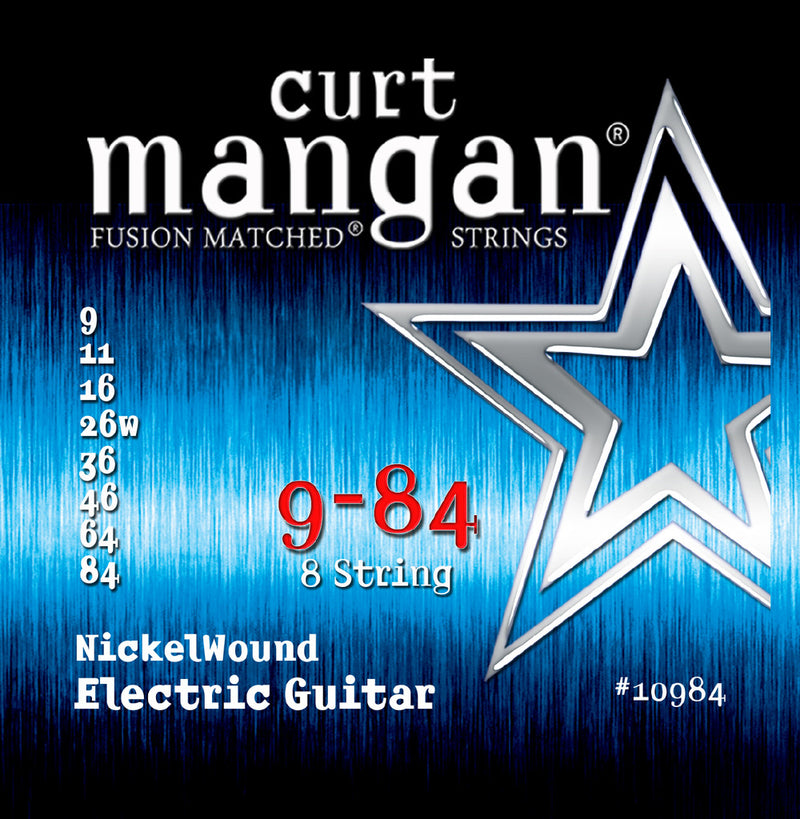 Curt Mangan 9-84 Nickel Wound 8 String Guitar Set