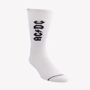 AC/DC "Lightning Strikes" Large Crew Socks in White (1-Pair)