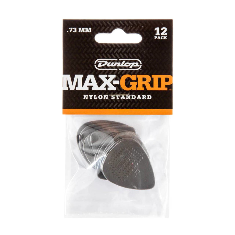 Jim Dunlop JPP107 Nylon Greys Max Grip .73mm Players Pack Guitar Pick - 12 Pack